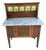 Antique Vanity Cabinet With Marble Top and Decorative Tiles For Sale
