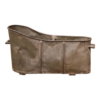 19th Century French Napoleon Iiii Patinated Zinc Bath Tub For Sale