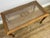 Brown Vintage French Carved Oak Coffee Table with Glass Top For Sale - Image 8 of 14