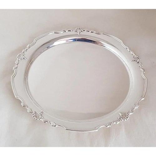 Elizabeth II Sterling Silver Salver from James Dixon & Sons, 1998 For Sale - Image 15 of 18