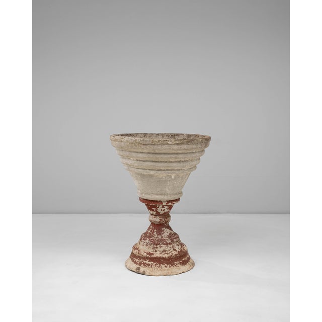 Mid 20th Century French Funnel-Shaped Concrete Planter For Sale - Image 12 of 18