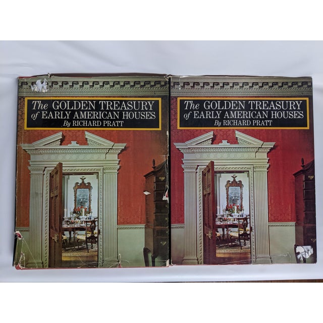 Mid 20th Century 4 Vintage Early American Houses & Antiques Books – Red Blue Cream Library For Sale - Image 5 of 16