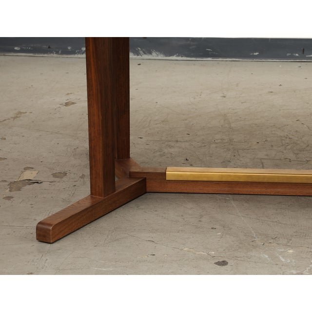 Contemporary Walnut and Carrara Marble Shaker Dining Table by Neri&Hu For Sale - Image 9 of 12