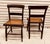 Wood Antique Pair Hitchcock Chairs Black With Faded Greek Key Painting on Top of Chair Backs Cane Seats For Sale - Image 7 of 11