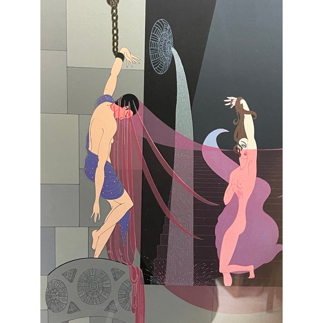 Glass Erté (Russian, 1892-1990) the Chaste Susannah For Sale - Image 7 of 9