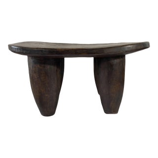 African Senufo Wood Milk Stool I . Coast 14" W For Sale