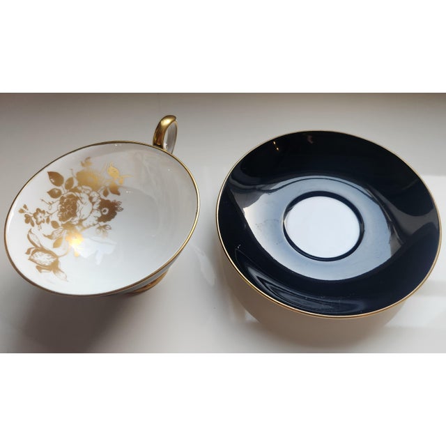 Made of Fine Bone China, this set is a product of Crown Staffordshire that began producing china in 1889. They expanded...