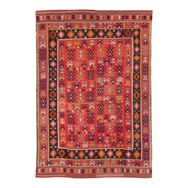 Galerie Shabab Collection Early 20th Century Handmade Turkish Flatweave Kilim Large Carpet For Sale