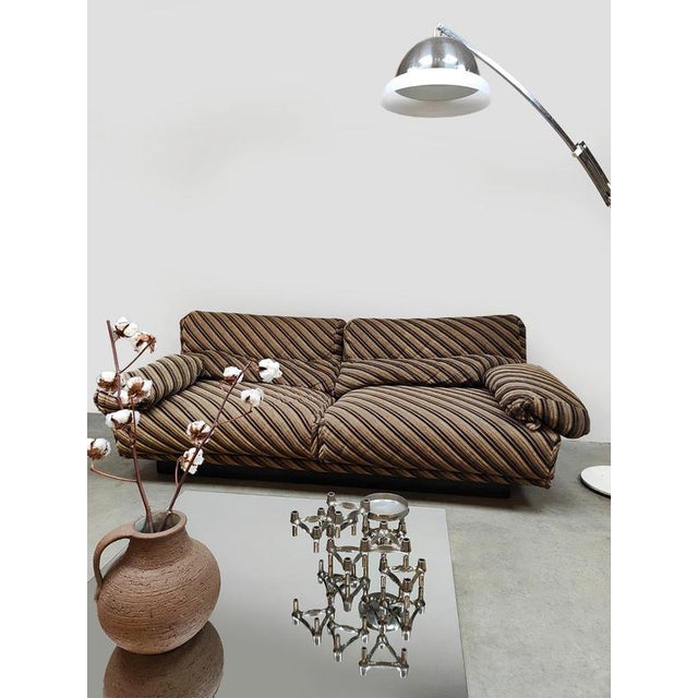 Saporiti Italia Vintage Italian Sofa by Sergio Saporiti for Saporiti Italia, 1980s For Sale - Image 4 of 10