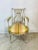 Alabaster Antique Italian Painted Chair in Silk Upholstery For Sale - Image 8 of 8