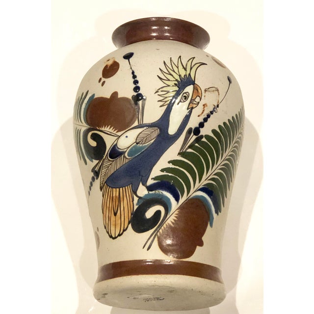 Vintage Parrot Tonala Vase, Signed For Sale - Image 4 of 10