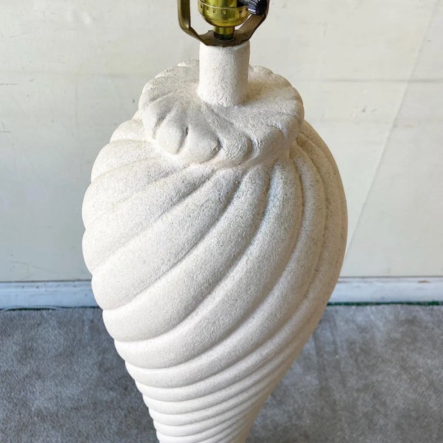Postmodern Spiral Swirl Ceramic Floor Lamp For Sale - Image 4 of 11