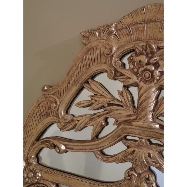 Glass Friedman Brothers Gold Large Mirror For Sale - Image 7 of 11
