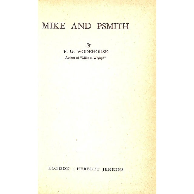 Traditional "Mike and Psmith" Book 1953 Wodehouse, P.G. For Sale - Image 3 of 5