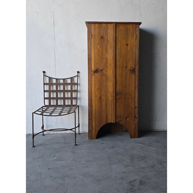 Rustic Vintage Rustic Iron Garden Side Chair For Sale - Image 3 of 11