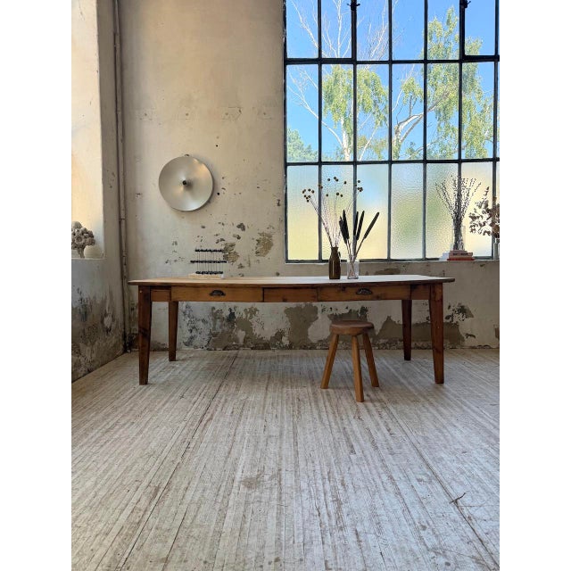 Pine Farmhouse Table, 1950s For Sale - Image 4 of 18