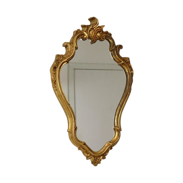 Baroque French Gold-Leaf Gilded Mirror with Crest For Sale - Image 14 of 16