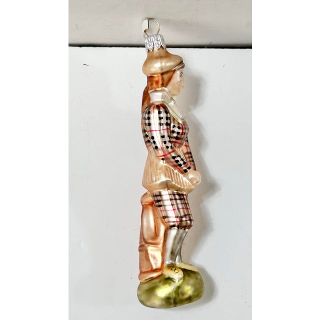 Vintage Female Golfer Glass Christmas Ornament – Made in Poland For Sale - Image 4 of 9
