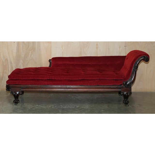 Antique William IV Hardwood Chesterfield Chaise Lounge, 1830 For Sale - Image 3 of 18