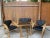 Animal Skin Mid-Century Leather Sofa, Armchair and Table, Set of 4 For Sale - Image 7 of 9