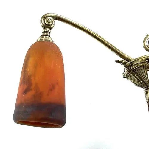 Art Deco Chandelier attributed to Muller Frères, 1920s For Sale - Image 11 of 12