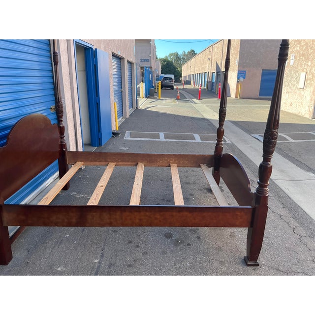 Queen Size Basset Poster Bed For Sale - Image 11 of 12