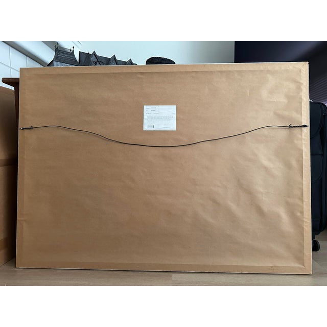 White Hiro Yamagata Serigraph “Express" (1988) Rare City Scene Hand-Signed Limited Edition 239/295 Framed 32x46 For Sale - Image 8 of 9