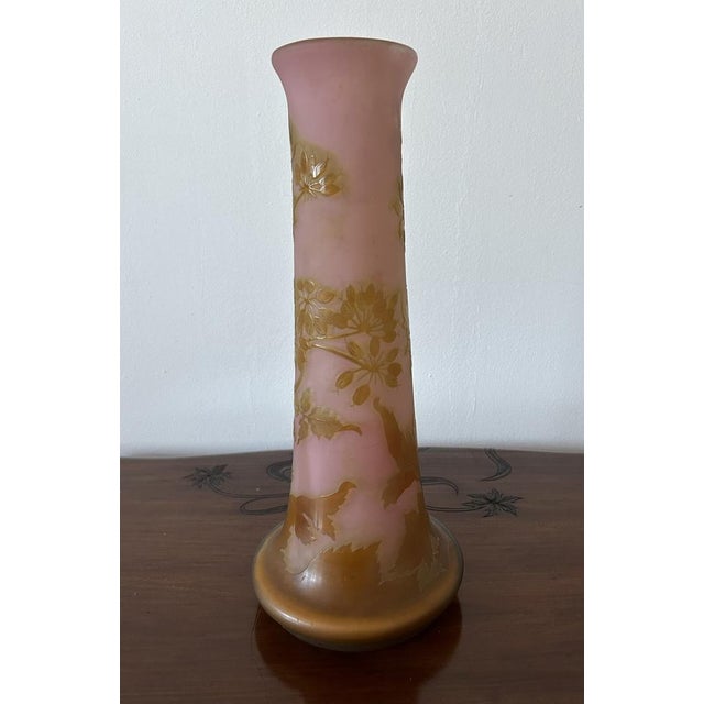Vintage Art Nouveau Glass Vase from Emile Gallé, 1890s For Sale - Image 3 of 18