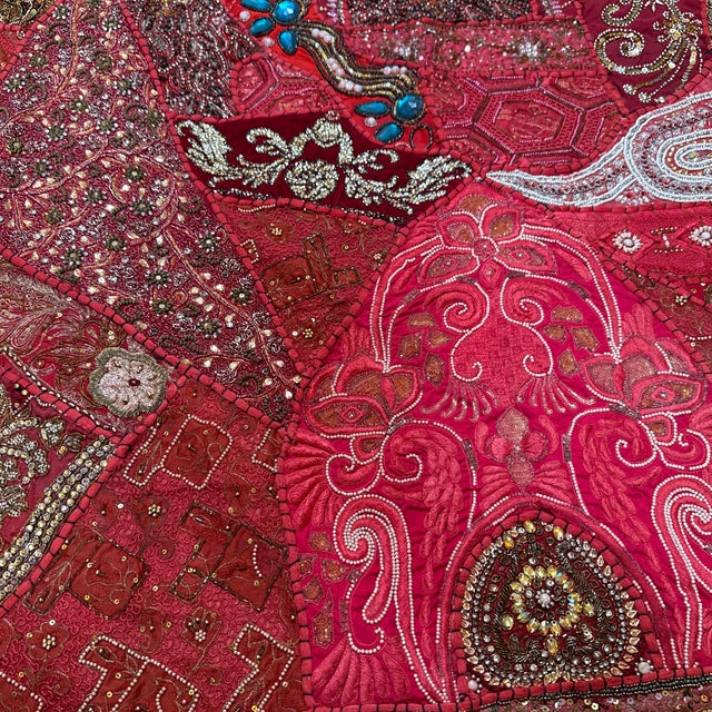 Indian Tapestry With Hand Sewn Beading For Sale - Image 4 of 12