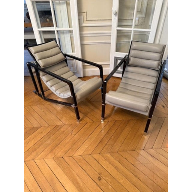 Transat Armchairs by Eileen Gray for Ecart International, 1926, Set of 2 For Sale - Image 9 of 11