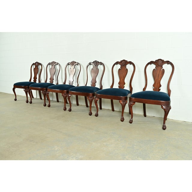 Smith & Watson Georgian Carved Mahogany Dining Chairs, Set of Six For Sale - Image 14 of 14