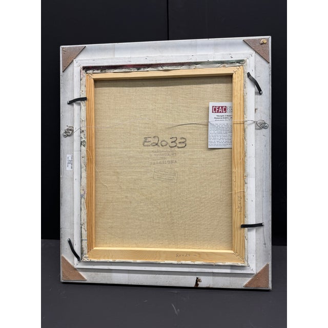 "Follies Monte Carlo" by Montserrat Barta C. 1965, Mid-Century Modern Oil Painting on Canvas For Sale In West Palm - Image 6 of 8