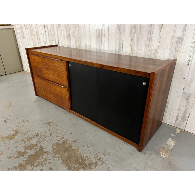 Brown Danish Modern Rosewood Credenza For Sale - Image 8 of 13