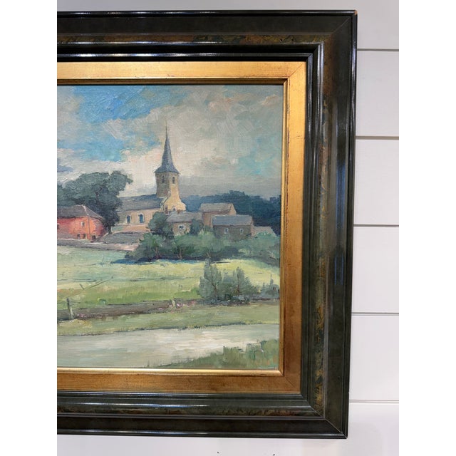 20th Century Dutch Village Oil on Canvas For Sale In Nashville - Image 6 of 8
