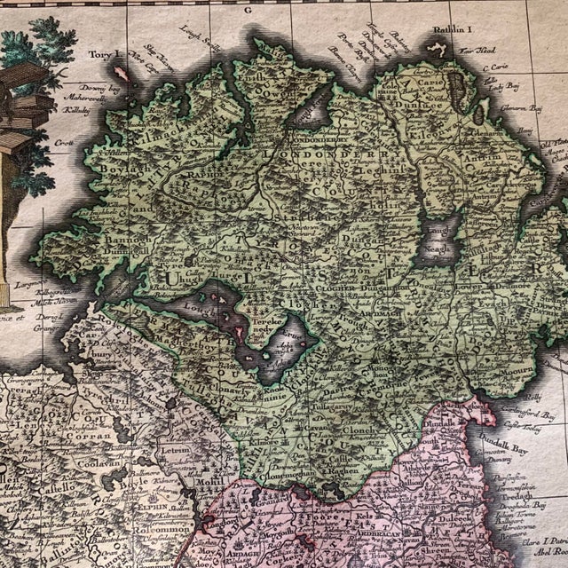 Map of Ireland by Georg Matthaus Seutter, 18th Century For Sale - Image 10 of 12