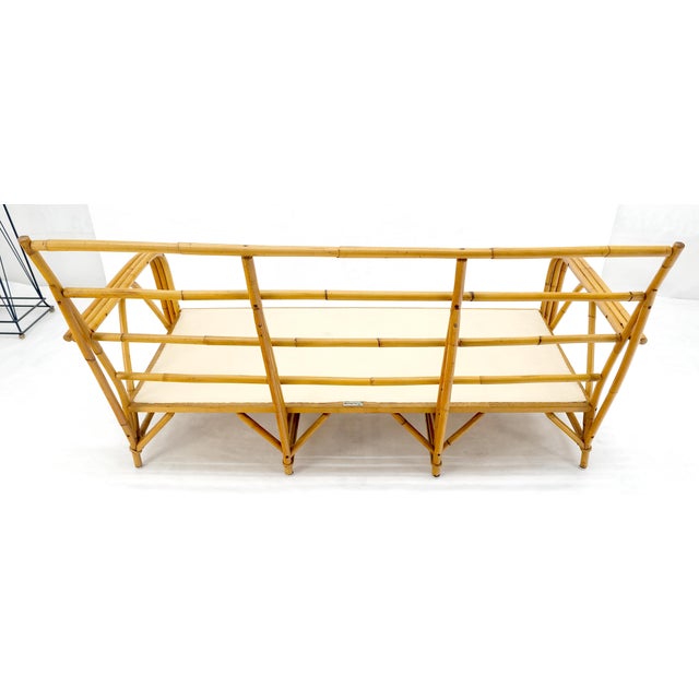 Cream Ficks Reed Mid Century 3 Pieces Rattan Bamboo Sofa Chairs Set c1960s MINT For Sale - Image 8 of 18