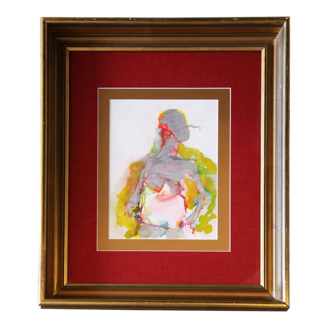 Martin Sumers Figural Watercolor 1999 For Sale