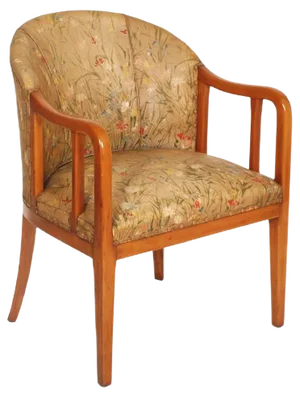Art Deco French Walnut Armchair