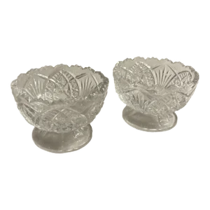 Pair of Early 20th Century American Pressed Glass Master Salts