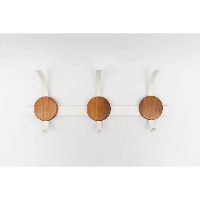 Minimalistic Scandinavian Wall Coat Rack, 1960s For Sale - Image 9 of 9