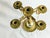 English 1960s Brass Finish Candelabra With Prisms For Sale - Image 3 of 4