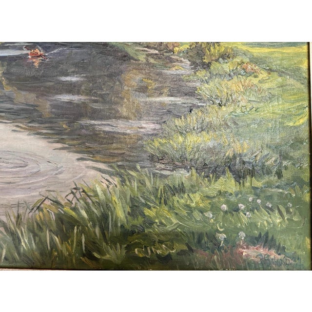 Schocketal with Fulda, Scholz Paul, 56 on the River Kassel, 1937, Oil on Canvas, Framed For Sale - Image 7 of 13