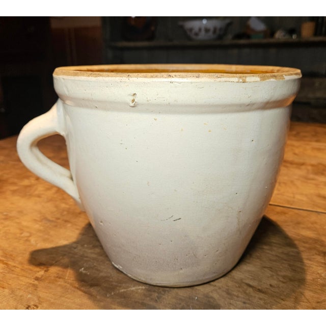 Late 19th Century French "Confit" Crock With Handle For Sale - Image 5 of 12