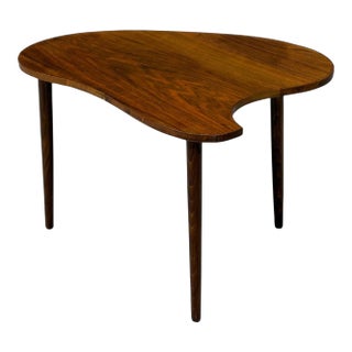 Danish Modern, Teak, Organic Form Side Table, Denmark, 1950s For Sale