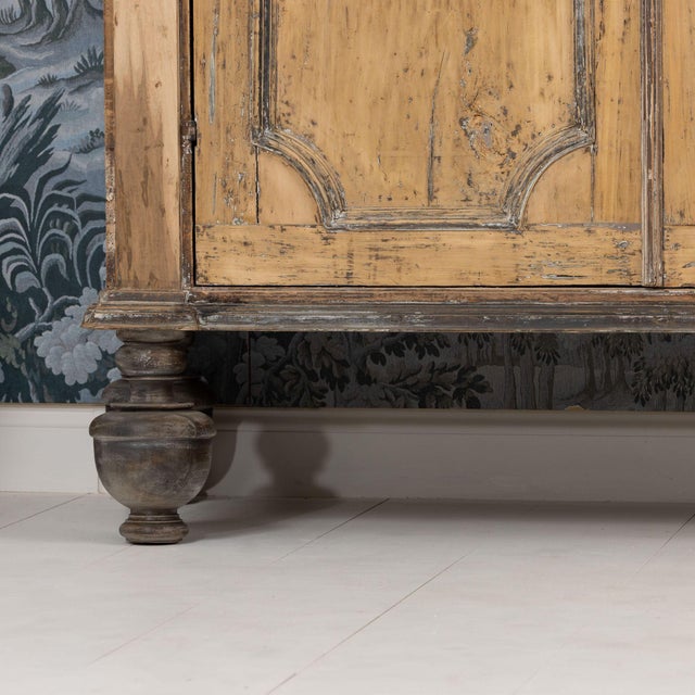 18th C. Italian Birch & Maple Wood Cabinet in the Baroque Style For Sale - Image 4 of 12