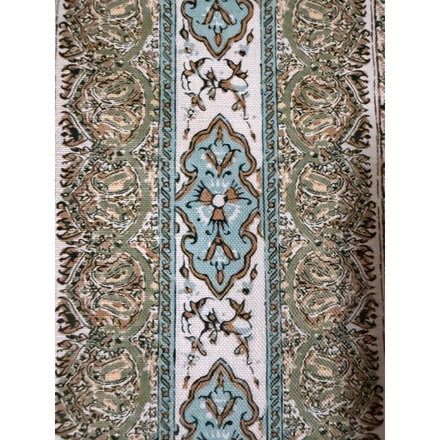 Thibaut F936408 Akola Stripe Seaglass and Gold Fabric 17 Yards This will be stored on roll and shipped on roll. This is...