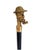 Antique Black Wooden Folding Walking Stick Cane With Sherlock Holmes Head Handle For Sale - Image 6 of 8