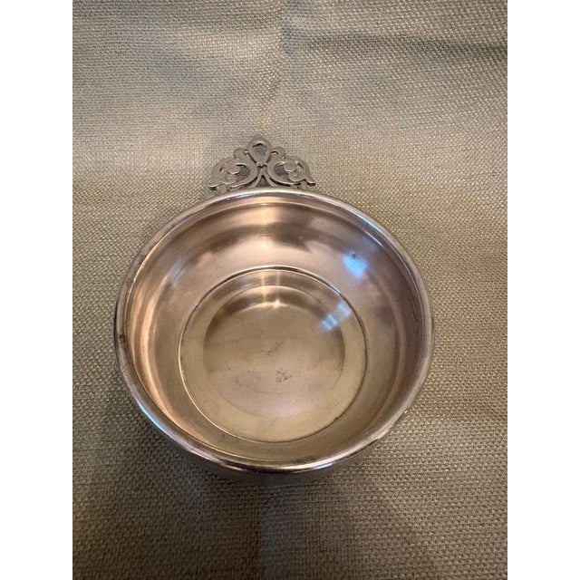 Pewter Handled Serving Dish Bowl, 20th Century