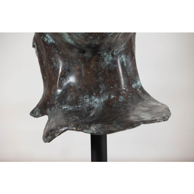Renaissance Bronze Renaissance-Inspired David Head Sculpture on Black Marble Base For Sale - Image 3 of 12