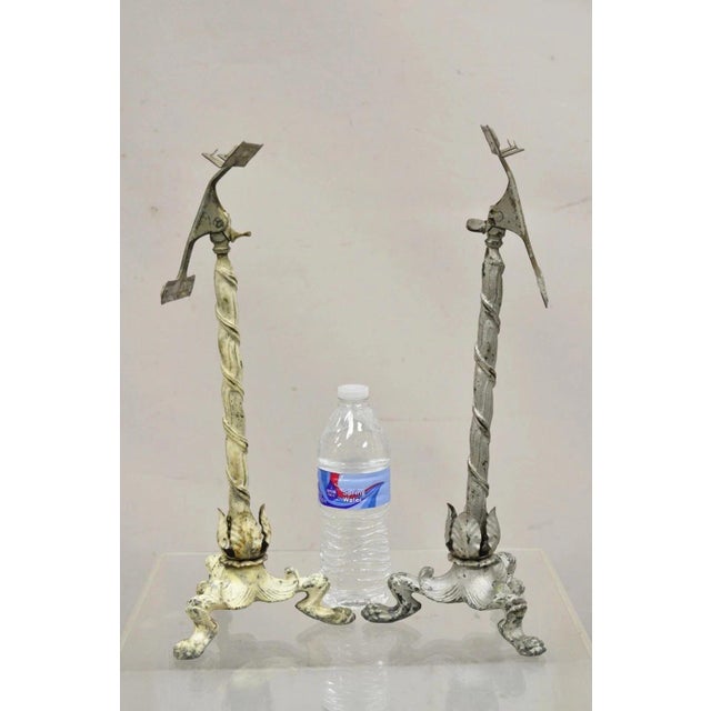 Victorian Antique Victorian Cast Iron Tripod Paw Feet General Store Retail Display - Pair For Sale - Image 3 of 11